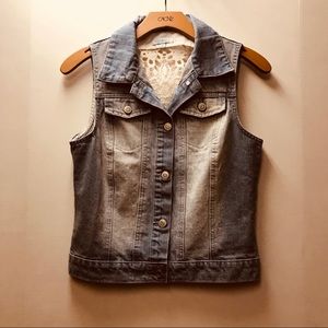 Denim & Lace Vest